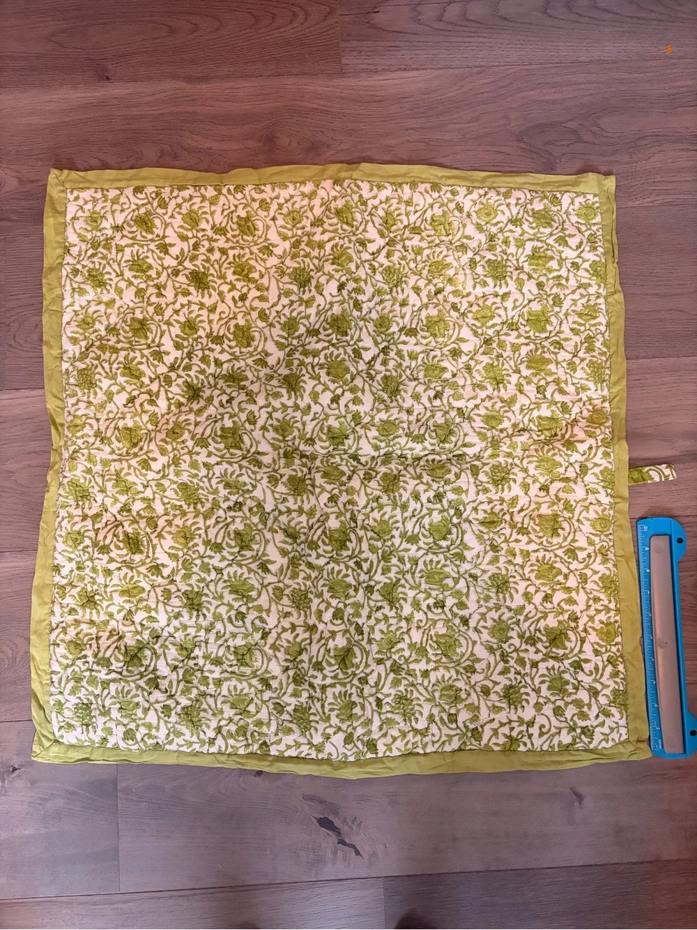 Two Pottery Barn Green and White Pillow Sham  Botanical Print